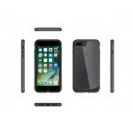 Wholesale iPhone 7 Plus Clear Armor Hybrid Case (Black)